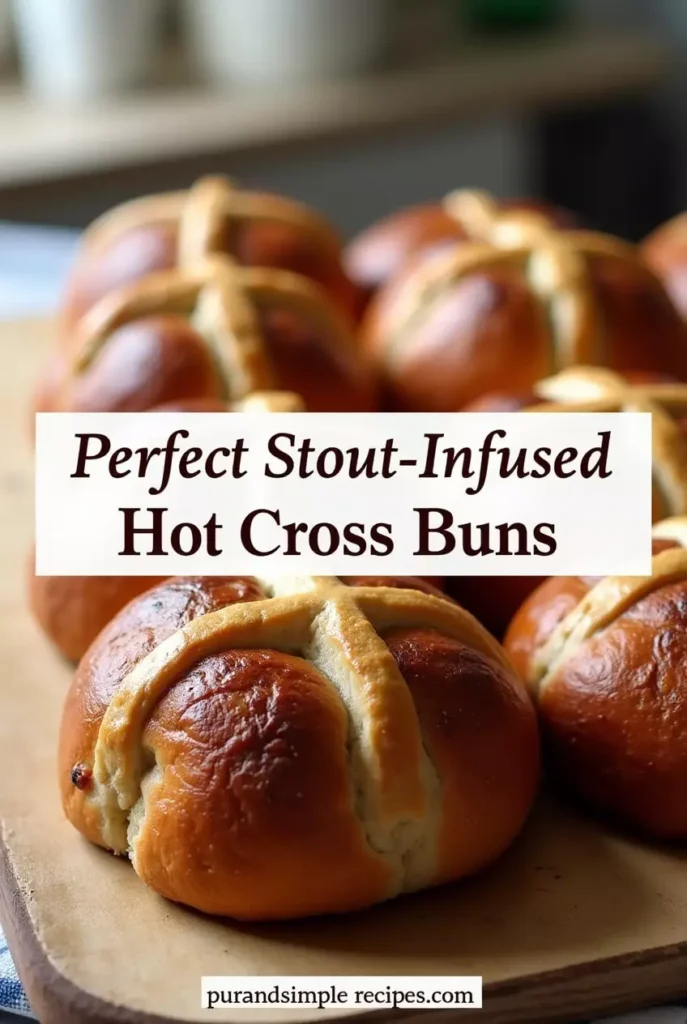Stout Hot Cross Buns styled with title and domain